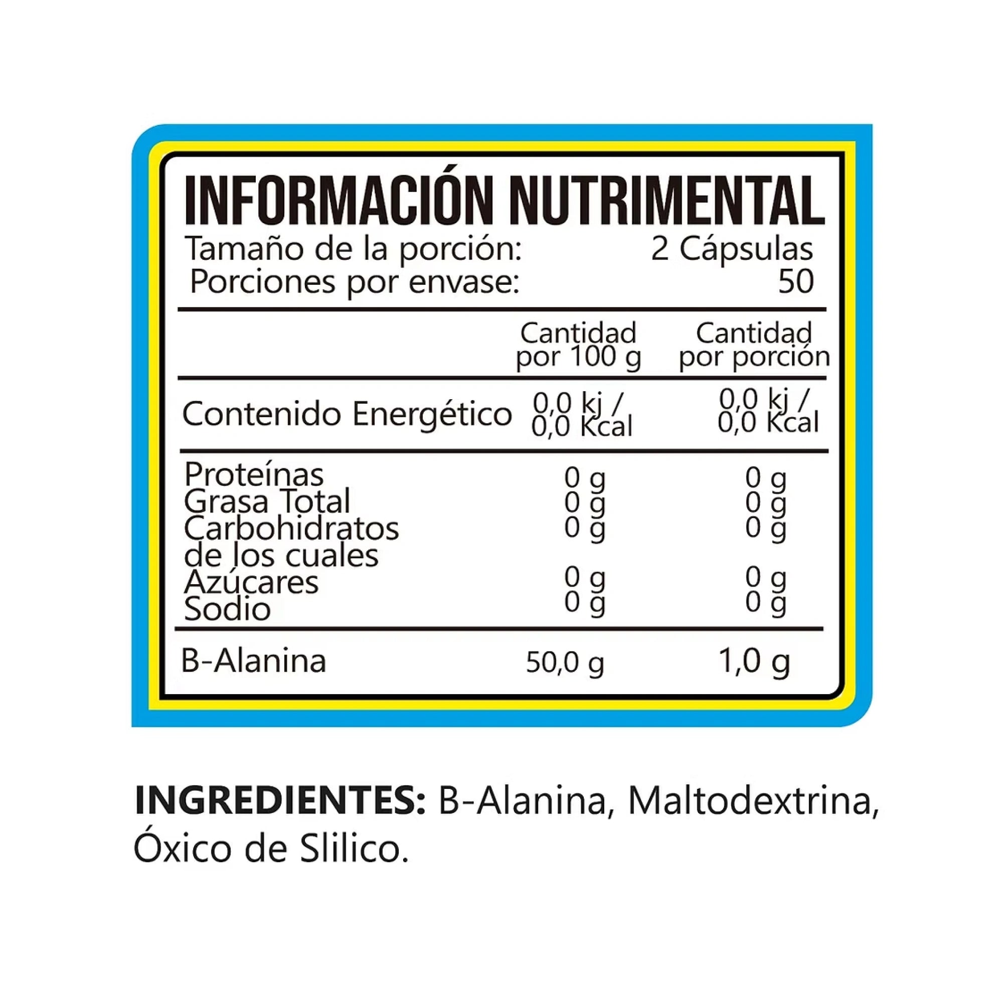 BHP Nutrition Beta Alanina en Pastillas
