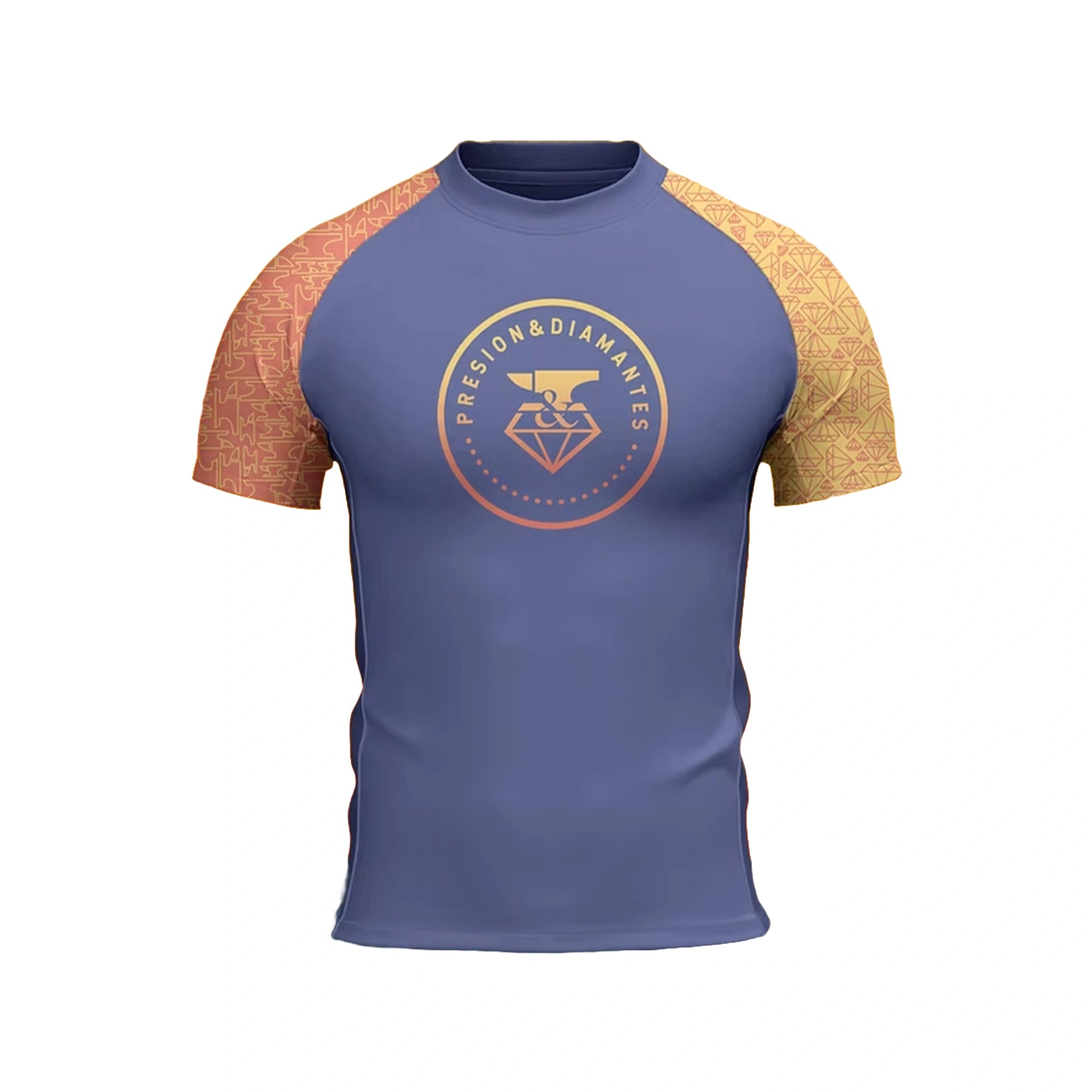 Rash Guard de Jiu-Jitsu Presión y Diamantes Manga Corta